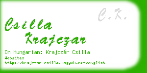 csilla krajczar business card